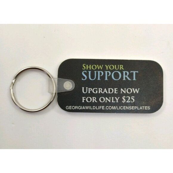 Georgia Keyring GO HUNT! Support Wildlife Keytag Key Holder Hard Rubber Material - Picture 5 of 10